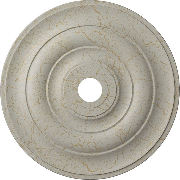 Ekena Millwork Jefferson Medallion (Canopies up to 5"), 26 1/2"OD x 3 5/8"ID x 1 1/2"P, Pot of Cream Crackle CM26JEPCC - main